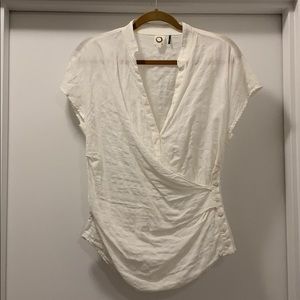 Anthropologie Akemi+Kin Off-White Top with Buttons
